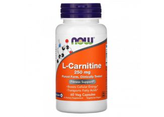 NOW,  L-Carnitine 250 мг. 60 капс.
