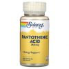Solaray, Pantothenic Acid 250 mg, 100 капс.