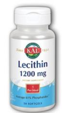 KAL, lecithin 1200 мг. 50 капс.
