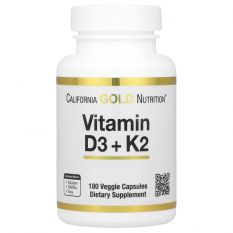 California Gold Nutrition, D3 5000+K2 60 капс.