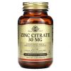 Solgar,Zinc Citrate 30 мг,100 капс.
