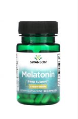 Swanson,Melatonin 3 мг, 60 капс.