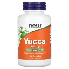 NOW, YUCCA 500 мг, 100 капс.