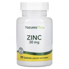 Nature's Plus, ZINC 30 мг, 90 таб.