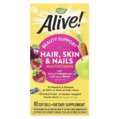 Nature's Way, Alive!, Hair-Skin-Nails Multi, 60 гел.капс.