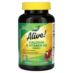 Nature's Way, Alive!® , Calcium + D3 Gummies, 60 жев.таб.