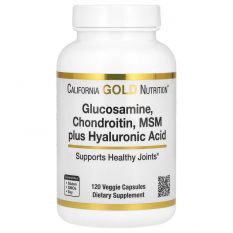 California Gold Nutrition,Glucosamine,Chondroitin,MSM+Hyaluronic Acid,120 капс.