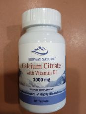 Norway Nature,Calcium Citrate with Vitamin D 1000 мг, 90 таб.