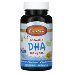 Carlson Labs, Kids Chewable DHA 100 мг, 60 гел.капс.