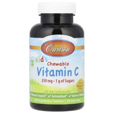 Carlson Labs, Kids Vitamin C 250 мг, 60 жев.таб.