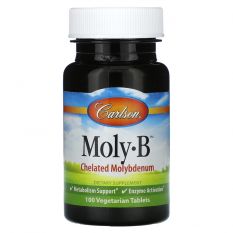 Carlson Labs, Moly B Chelated Molybdenum,100 таб.
