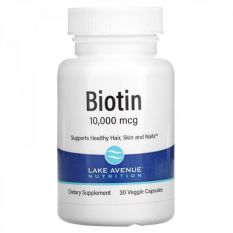 Lake Avenue Nutrition, Biotin 10000 mcg, 30 капс.
