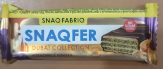 Bombbar SNAQ FABRIQ , Батончик вафельный глазированный с фисташковой пастой и хрустящим тестом, 45 г