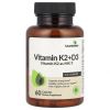 Futurebiotics,Vitamin D3 10000 IU+K2 120 mcg, 60 капс.