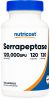 Nutricost, Serrapeptase 120,000 SPU 20 мг, 120 капс.