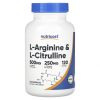 Nutricost, L-Arginine + L- Citrulline,120 капс.