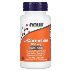 Now, Carnosine 500 мг, 50 капс.  акция