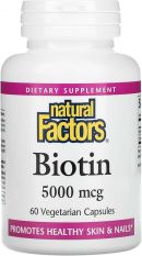 Natural Factors, Biotin 5000mcg VCAP 60 капс.