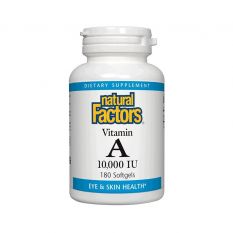 Natural Factors, Vitamin  A 10000 IU , 90 гелкапс.