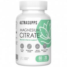 UltraSupps, Magnesium Citrate, 60 гел.капс.