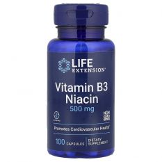 Life Extension, Vitamin B3 Niacin 500 мг ,100 капс.