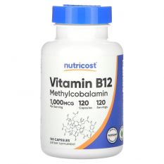 Nutricost, Vitamin B12 (Methylcobalamin)1000 mcg, 120 капс.