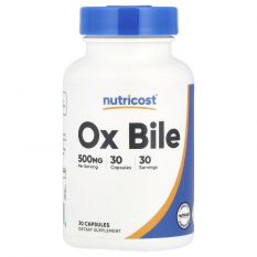 Nutricost, Ox Bile 500 мг, 30 капс.