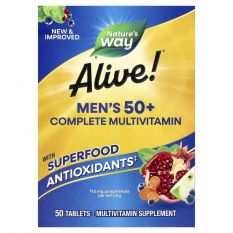 Nature's Way, Alive! Men's 50+ complete multivitamin, 50 таб.