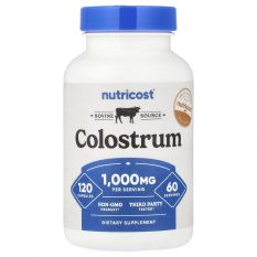 Nutricost, Colostrum (Молозиво 500 мг), 120 капс.