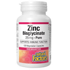 Natural Factors, Zinc Bisglycinate 25 мг , 120 капс.