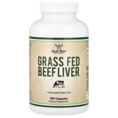 Double Wood, Grass Fed Beef Liver (Говяжья печень 500 мг) 180 капс.