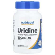 Nutricost, Уридин 300 мг, 60 капс.