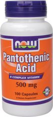 NOW, Pantothenic Acid, 500 мг, 100 капс.