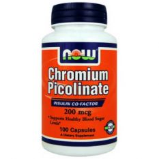 NOW, Chromium Picolinate 200 mcg, 100 капс.