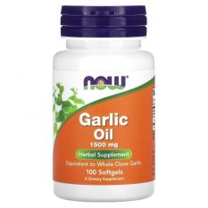 NOW, Garlic Oil 1500 мг., 100 гел. капс.