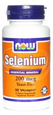 NOW, Selenium 200 мкг, 90 капс.