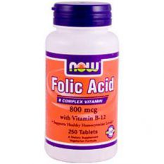 NOW, Folic Acid 800 mcg, 250 таб.