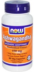 NOW, Ashwagandha Extract 450 мг 90 капс.