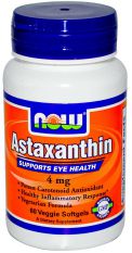 NOW, Astaxanthin 4 мг. 60 капс.