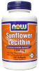 NOW, Sunflower Lecithin 1200 мг. 100 гел. капс.