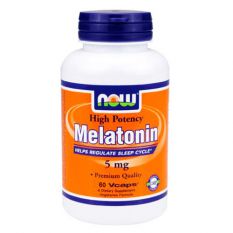 NOW, Melatonin 5 мг. 60 капс.