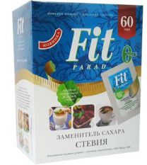 Fit Parad, Заменитель сахара на основе стевии №8 (60 саше в уп.) 1 г.