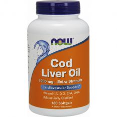 NOW, COD Liver Oil 1000 мг, 90 капс.