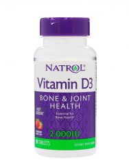 Natrol, Vitamin D3 2000 IU, 90 таб.