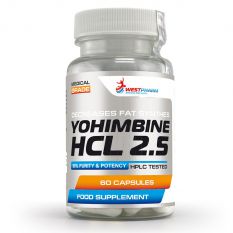 WestPharm, Yohimbine HCL 2.5 60капс/2,5мг.