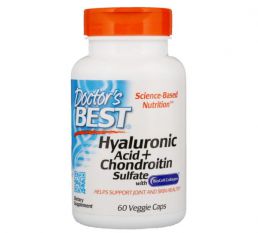 DOCTORS BEST, Hyaluronic Acid+ Chondroitin Sulfate, 60 капс.