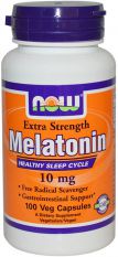 NOW, Melatonin 10 мг, 100 капс.