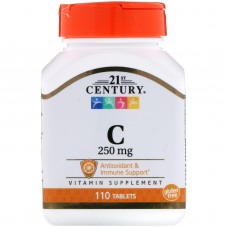 21st Century, Vit C, 250 мг, 110 таб.