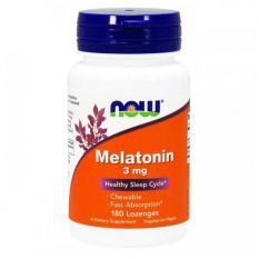 NOW, Melatonin 3 мг, 180 жев. таб.