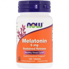 NOW, Melatonin 5 мг, 120 таб.